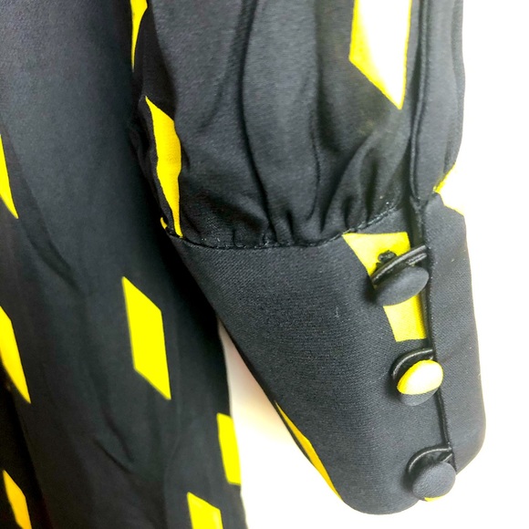 ALICE + OLIVIA NWT Black & yellow Mini dress Size2 - Picture 6 of 16